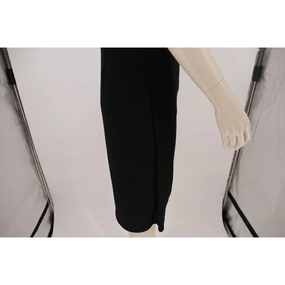 Lauren Ralph Lauren Black Sheath Ruffle Dress Size 8 elegant, effortless polish - Picture 9 of 16